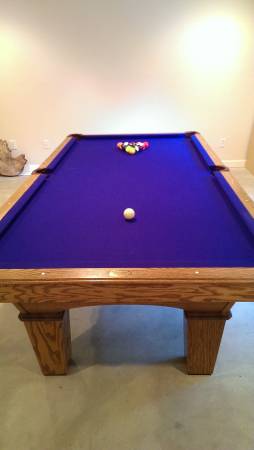 SOLO® - Peoria - 8' Solid Oak Olhausen Pool Table For Sale-17